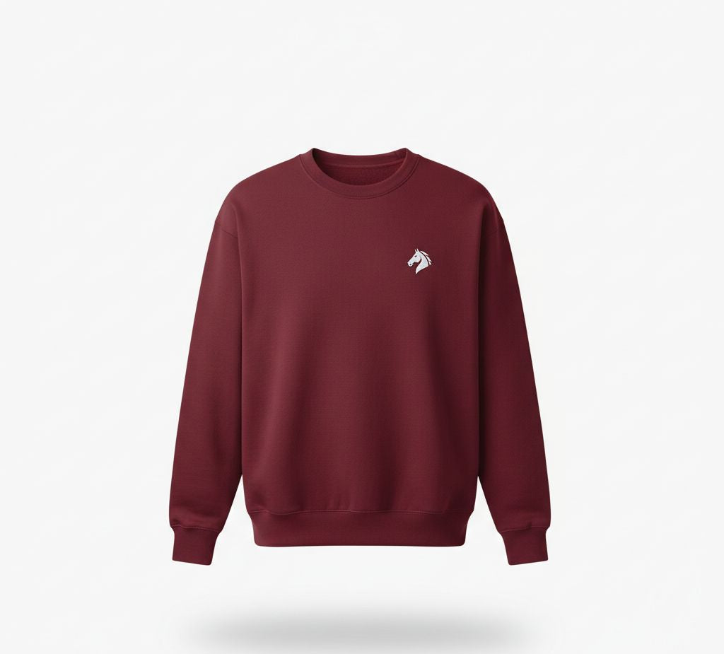 Burgundy Classic Crewneck Sweatshirt