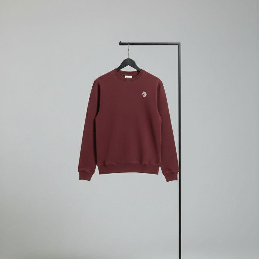 Burgundy Classic Crewneck Sweatshirt