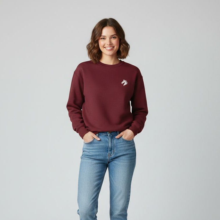 Burgundy Classic Crewneck Sweatshirt