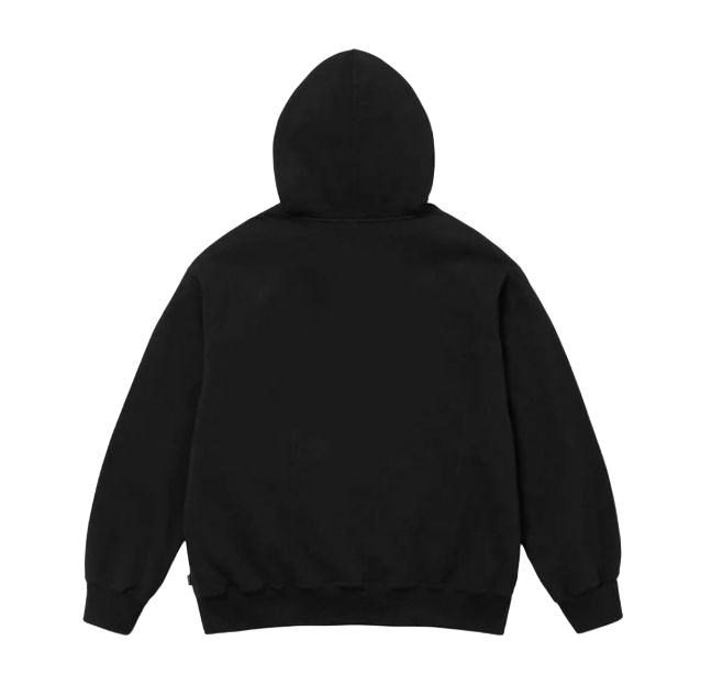 Black Oversized Cropped Hoodie