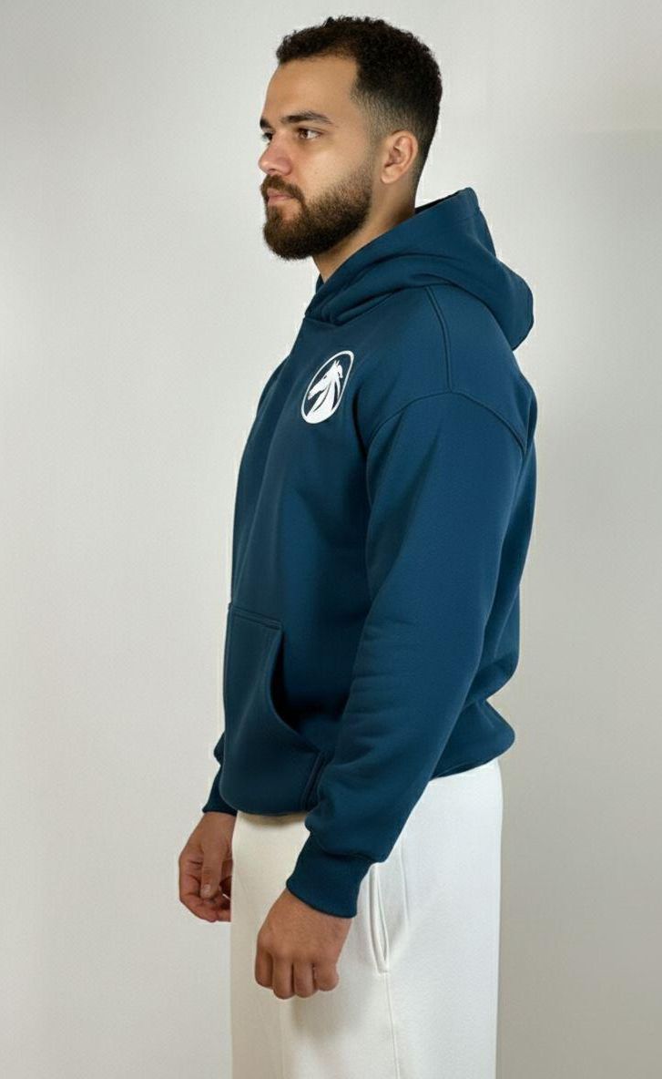 ESSENTIAL PETROL BLUE HOODIE
